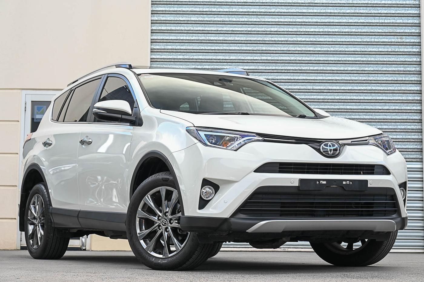 Toyota RAV4 Cruiser AWD in white — front three-quarter view at the Ripper Cars showroom in Springvale